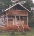 Log Cabin in the Spring